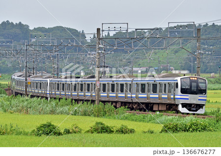 総武本線　佐倉－物井　JR東日本　E217系　Y-129編成（鎌倉） 136676277