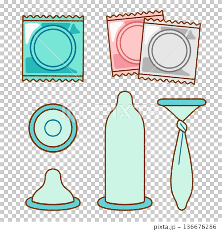 性教育 | 保險套圖示（避孕與性傳染病預防） 136676286