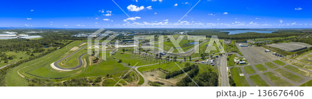 Drone photograph of Sydney Motorsport Park racing circuit 136676406