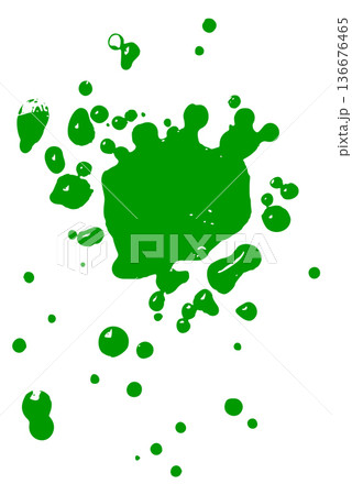 Toxic liquid splash. Green liquid spray stains 136676465