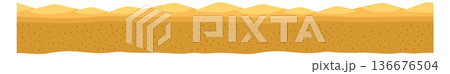 Desert ground layer. Sand landscape. Game scene land Desert ground layer. Sand landscape. Game scene land 136676504