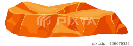 Desert stone element. Nature environment cartoon icon 136676523