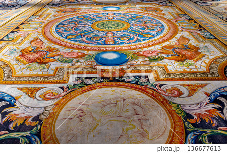 Woven carpet for french king Louis XIV, Paris, France 136677613