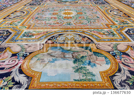 Woven carpet for french king Louis XIV, Paris, France 136677630