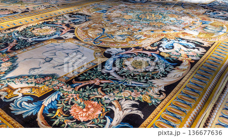 Woven carpet for french king Louis XIV, Paris, France Woven carpet for french king Louis XIV, Paris, France 136677636