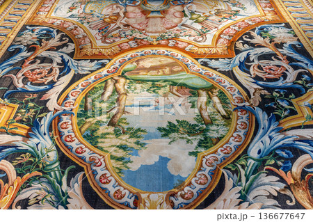 Woven carpet for french king Louis XIV, Paris, France Woven carpet for french king Louis XIV, Paris, France 136677647