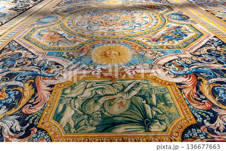 Woven carpet for french king Louis XIV, Paris, France Woven carpet for french king Louis XIV, Paris, France 136677663