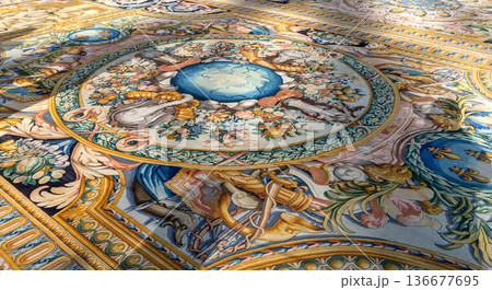 Woven carpet for french king Louis XIV, Paris, France 136677695