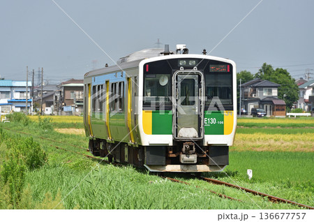 久留里線 東横田-馬来田 JR東日本 キハE130-106(幕張) 久留里線 東横田-馬来田 JR東日本 キハE130-106(幕張) 136677757