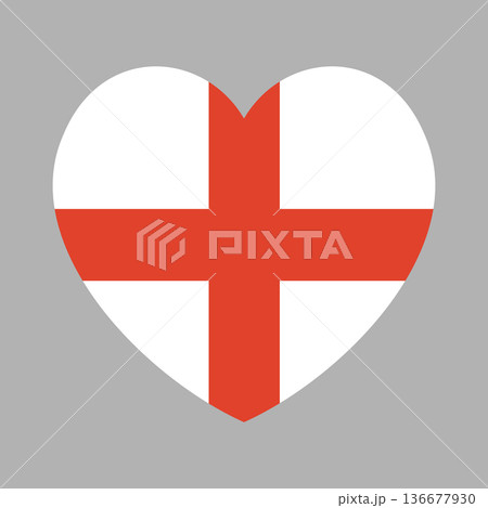 England Flag heart shaped badge. National England heart flag icon. England flag button. England Flag heart shaped badge. National England heart flag icon. England flag button. 136677930