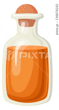 Rum bottle cartoon icon. Alcohol drink in retro style 136678282