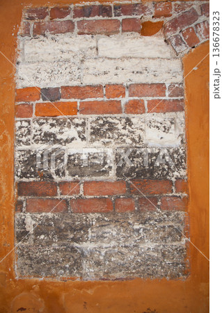 Wall detail of houses in Helsingor in spring 2015 Wall detail of houses in Helsingor in spring 2015 136678323
