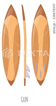 Water board. Cartoon egg shape wood icon Water board. Cartoon egg shape wood icon 136678347