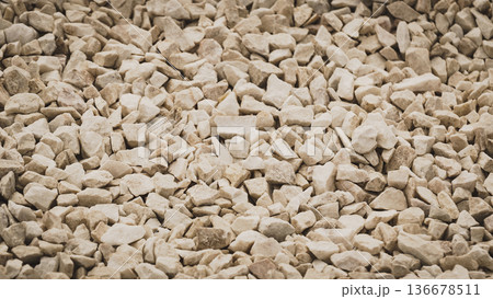 Pattern texture brown stones pebbles 136678511