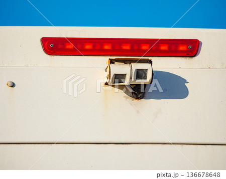 Camper back with rear view camera. 136678648