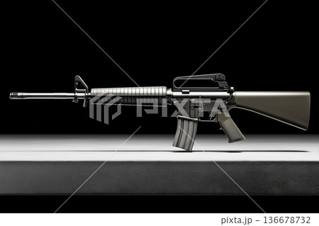 Studio photograph of a rifle Studio photograph of a rifle 136678732