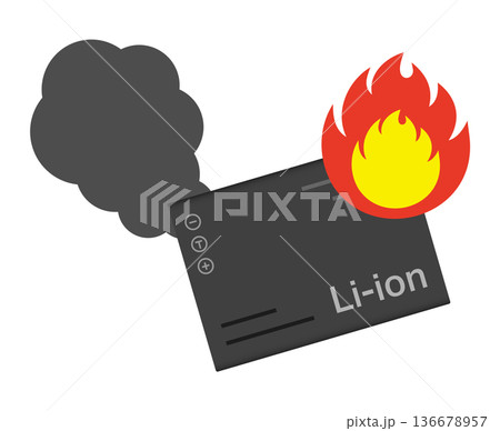 リチウムイオンバッテリーの発火 136678957