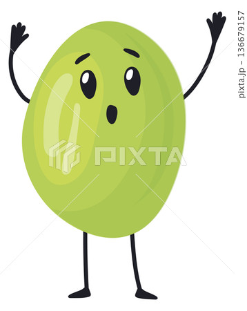 Amazed olive emoji. Funny face green natural food Amazed olive emoji. Funny face green natural food 136679157