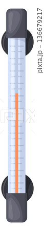 Thermometer cartoon icon. Water or air temperature measure tool Thermometer cartoon icon. Water or air temperature measure tool 136679217