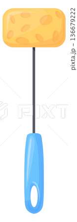 Cleaning sponge for glass fish tank cartoon icon 136679222