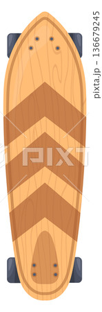 Slalom longboard wooden deck type. Skateboard model 136679245