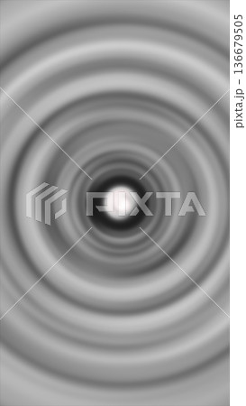 Soft monochrome concentric ripples forming a hypnotic radial tunnel, abstract minimal background suggesting sound waves, vibration, or focus Soft monochrome concentric ripples forming a hypnotic radial tunnel, abstract minimal background suggesting sound waves, vibration, or focus 136679505