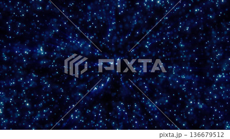 Bright blue glowing particles bursting from the center, symbolizing digital energy, speed, and futuristic motion 136679512