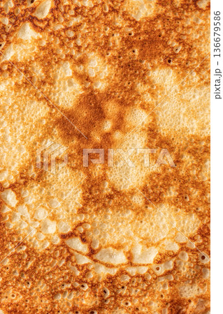 Delicious crepes texture close up, top view Delicious crepes texture close up, top view 136679586