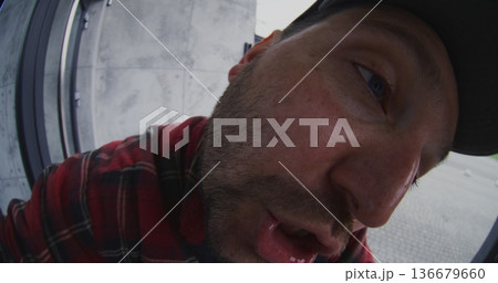 Drunk Man Engaging in Incoherent Dialogue Via Video Doorbell 136679660