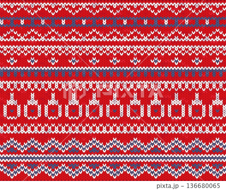 Ugly sweater seamless borders. Warm and cozy knitted ornament, christmas, winter jumper pattern design, dividers. Textile, wrapping, wallpaper design. Print for fabric qualitative vector set 136680065