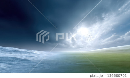 Climate Transition Background Shows Blend of Sky and Land in a Natural Scene With Changing Light Climate Transition Background Shows Blend of Sky and Land in a Natural Scene With Changing Light 136680791