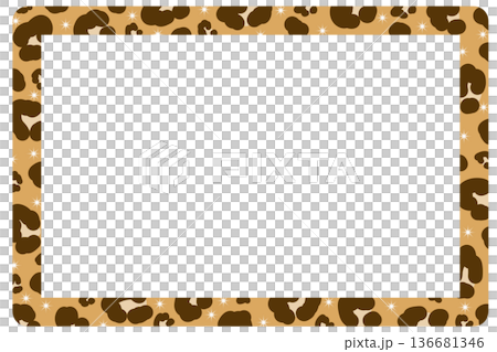 Brown leopard print frame 136681346