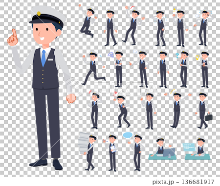 A set of male drivers expressing various emotions 136681917