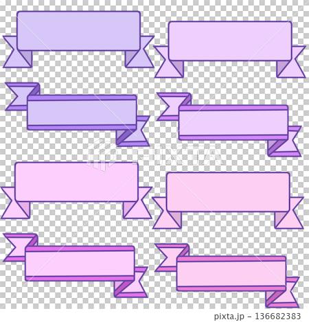 Cute ribbon banner 136682383