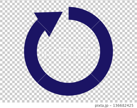 回転矢印のアイコン(繰り返しのマーク) 回転矢印のアイコン(繰り返しのマーク) 136682425