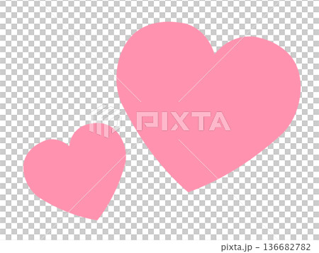 兩個心形圖示（粉紅色） 136682782