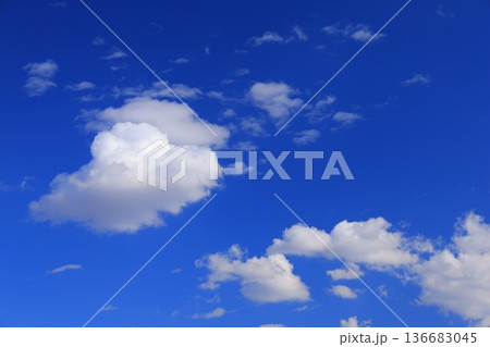 青空に浮かぶ雲 青空に浮かぶ雲 136683045