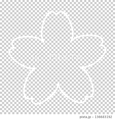 Simple cherry blossom frame icon white vector illustration Simple cherry blossom frame icon white vector illustration 136683192