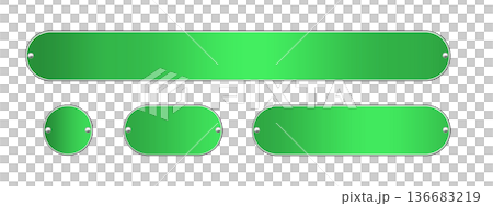 緑の金属プレートD6　セット 136683219