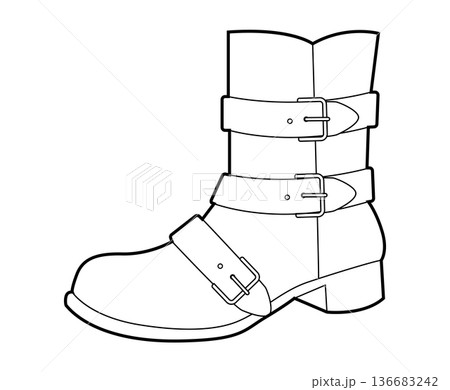 Harness boot women single line. Triple buckle mid calf boot for streetwear styling and concert nights. Technical 136683242