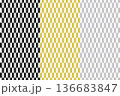 矢絣柄の文様 黒とゴールドとシルバーの和柄模様 三色・三勢力の背景壁紙素材 136683847