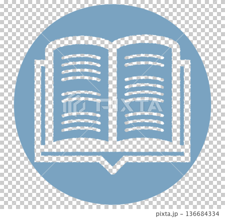 Open book icon 1-blue 136684334