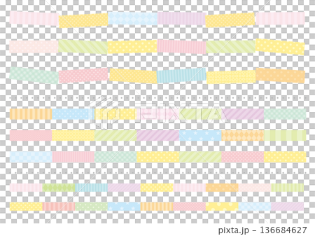 Girly masking tape style line set 136684627