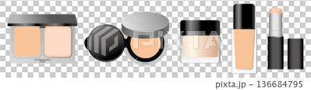 Foundation type set (powder, cushion, cream, liquid, stick) 136684795