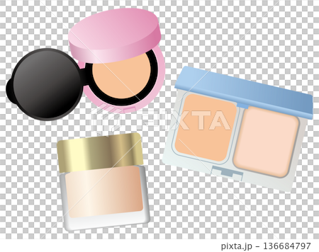 彩色粉底套裝（氣墊、粉餅、粉底霜） 136684797