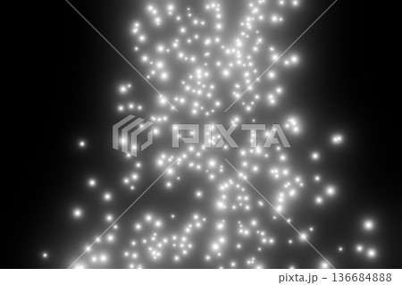 舞い落ちるたくさんの白い粒子 136684888