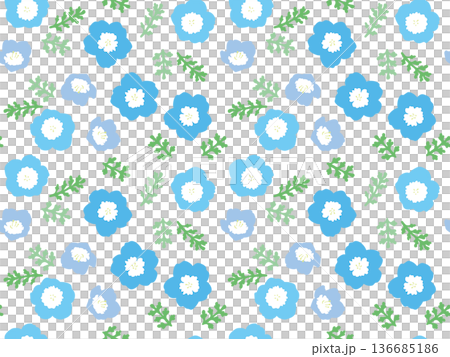 Blue flowers, nemophila seamless pattern illustration Blue flowers, nemophila seamless pattern illustration 136685186