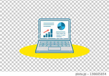 Computer monitor illustration data Computer monitor illustration data 136685854