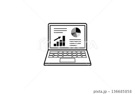 コンピューターのモニターのイラスト データ コンピューターのモニターのイラスト データ 136685858