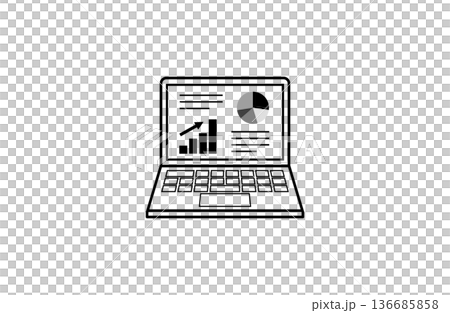 コンピューターのモニターのイラスト データ コンピューターのモニターのイラスト データ 136685858
